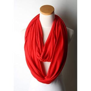 “Shirley temple” jersey knit infinity scarf 🍒